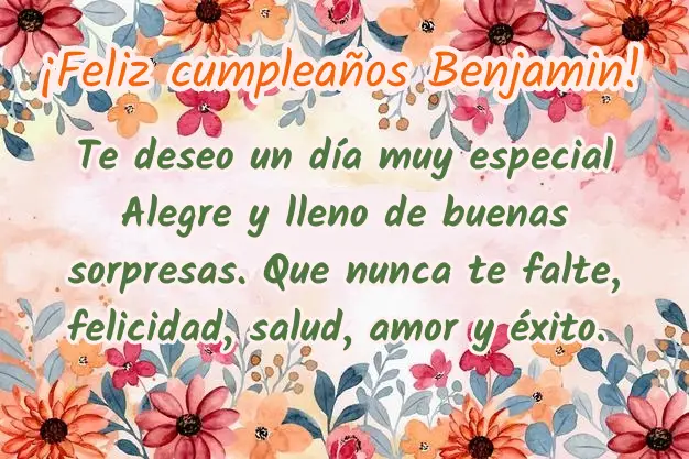 Deseos de Feliz Cumpleanos Benjamin