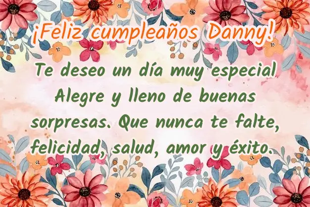 Deseos de Feliz Cumpleanos Danny