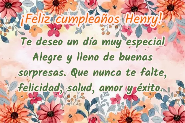 Deseos de Feliz Cumpleanos Henry