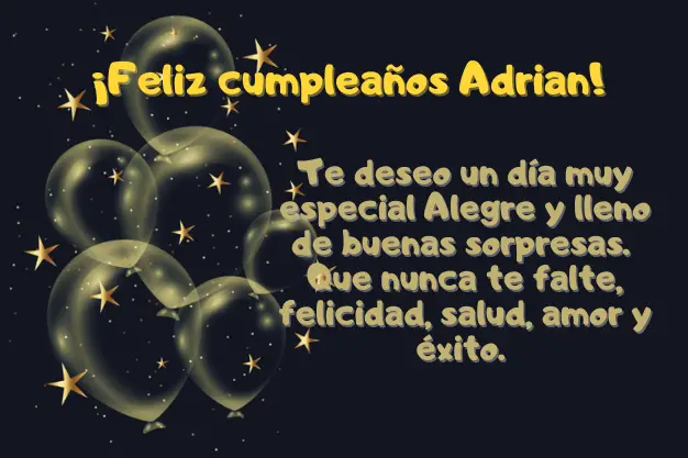 Tarjeta de Feliz Cumpleanos Adrian