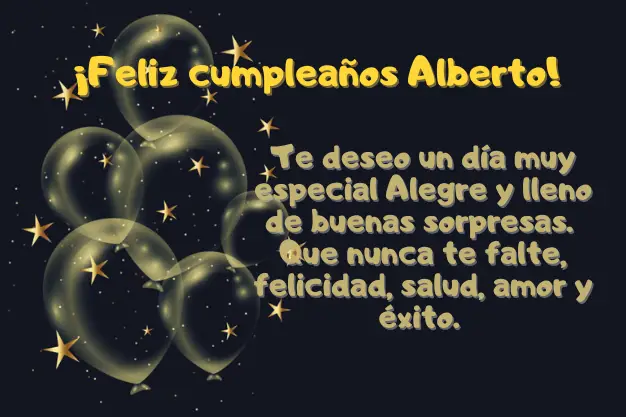 Tarjeta de Feliz Cumpleanos Alberto