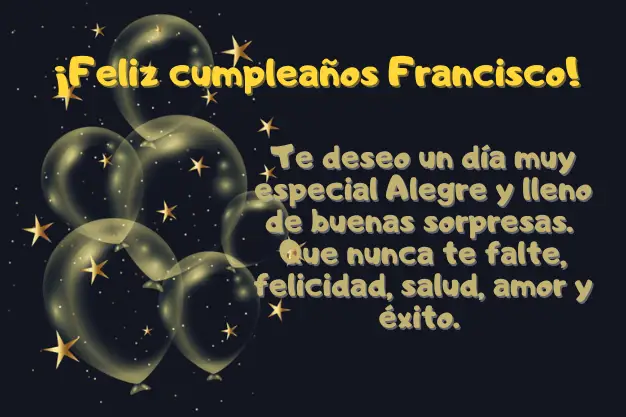 Tarjeta de Feliz Cumpleanos Francisco