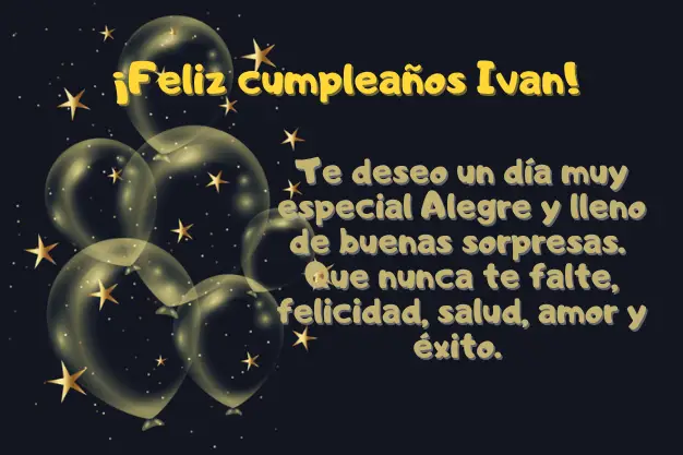 Tarjeta de Feliz Cumpleanos Ivan