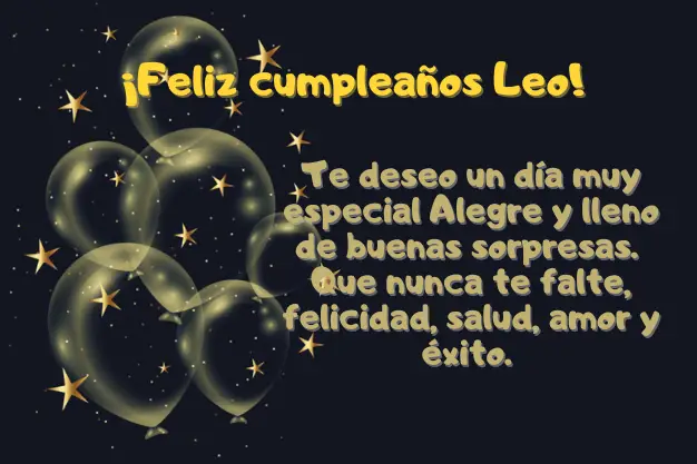 Tarjeta de Feliz Cumpleanos Leo