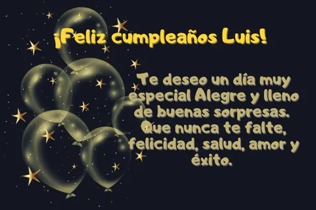 Tarjeta de Feliz Cumpleanos Luis