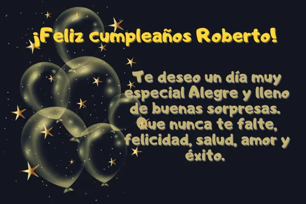 Tarjeta de Feliz Cumpleanos Roberto